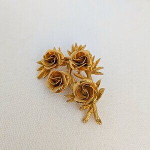 118 Gold Rose Brooch